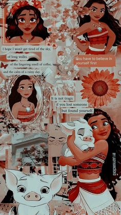 the disney princesses are depicted in this poster