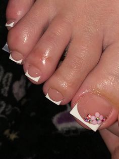 Pedicure Rosa, Flower Toe Nails, Dogs Nails, Tropical Nail Designs, Nail Shapes Square