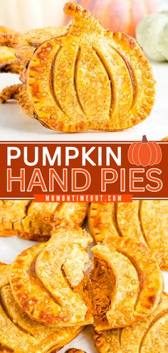 pumpkin hand pies with text overlay