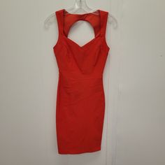 Charlotte Russe Cutout Back Sleeveless Bodycon Dress. Queen Anna Neckline, Cutout Back, Sleeveless, Back Zipper Closure, Lined, Bodycon Silhouette, Color Red, Size S, It Has A Spot And A Cut In The Inside It Won't Be Noticeable When Wearing (See Pic#10) Never Been Worn.Nwot Self: 75% Rayon / 21% Nylon / 4% Spandex. Lining: 100% Polyester. Please See Pictures For Details And Measurements. Red Fitted Halter Neck Sleeveless Dress, Fitted Red Halter Neck Sleeveless Dress, Red Fitted Sleeveless Mini Dress, Red Sleeveless Bodycon Dress For Spring, Red Sleeveless Lined Mini Dress, Dress Queen, Sleeveless Bodycon Dress, Charlotte Russe, Red Color