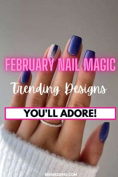 Dive into February nail magic with trending designs you'll absolutely adore! 💅❤️ Discover stunning nail art ideas and get inspired for the month of love. #FebruaryNails #NailArt #TrendingDesigns #NailMagic Nail Magic, Cherry Blossom Nails, Month Of Love, February Nails, Abstract Nail Art