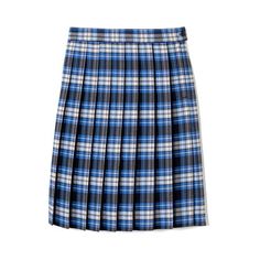 Pretty in plaid. This knee-length pleated skirt is a simple way to dress up any outfit. Wear it with a polo on school days, or pair it with a hoodie out of class. The smooth fabric helps those pleats stay crisp in the wash. Size: 18.  Color: Blue. Fitted Plaid Tennis Skirt For School, Plaid Skirt For School In Fall, Fall School Plaid Skirt, Plaid Skirt For School, School Uniform Style Pleated Mini Skirt, Fall School Uniform Pleated Skirt, Plaid Pleated Skirt For School In Fall, Preppy Plaid Skirt For School, Preppy Skirt For School In Fall