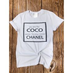 This Fun Simple Unbranded Fashion Tee Is On A Pre-Shrunk Cotton Tee. Details Made In United States Care Instructions: Machine Wash Fabric: 100% Pre-Shrunk Cotton Weight: 0.64 Oz (18.14 G) Chanel Tee, Chanel T Shirt, Curved Hem Top, Lace Sleeve Blouse, Babe T Shirt, Striped Short Sleeve Shirt, Wolf T Shirt, Athleisure Women, Womens Crewneck