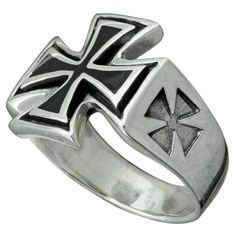 "Jewelry Attributes Material 100% 925 Sterling Silver Marked Stamped 925 Ring Fase Height 18 mm / 0.85 in Ring Fase Width 18 mm / 0.85 in Weight Approximately 11 grams Additional Finish Hand Polishing Density Solid Brand BELDIAMO Who uses the Maltese Cross? Christian countries used the cross as the main symbol of decorations awarded to those who served the nation. The Maltese cross, used as an identifying insignia on the habit of the Knights of Malta, was for the purpose of identifying themselve Classic Sterling Silver Jewelry With Black Enamel, Silver Sterling Silver Signet Ring With Black Enamel, Black Symbolic Hallmarked Signet Ring, Black Symbolic Sterling Silver Jewelry, Black Sterling Silver Symbolic Jewelry, Sterling Silver Rings With Black Enamel, Classic Sterling Silver Ring With Oxidized Finish, Classic Sterling Silver Rings With Oxidized Finish, Hallmarked Black Sterling Silver Rings