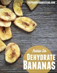 how to dehydraate bananas on the table