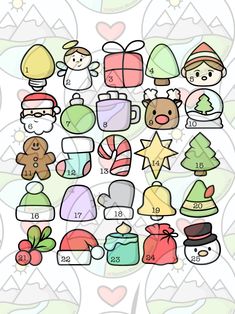 christmas themed clip art for kids to use on the computer or in printable paper