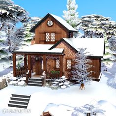 Winter Cozy Cottage ❄️ My own take on my shell challenge, which I turned into a cozy cottage for 2 sims with a very earthy color scheme! No CC and Maxis Match ❄️ Windenburg || 30x20 || $39,725 the sims 4 house exterior || the sims 4 exterior || the sims 4 house || the sims 4 house ideas || sims 4 houses || sims 4 house plans #thesims4 #simshouse #simsbuild #showusyourbuilds #sims4maxismatch #sims4housebuild #simshome #dreamhouse #sims Sims 4 Cabin In The Woods, Log Cabin Sims 4, Sims Cabin House, Snowy Escape House, Snowy Escape House Sims 4, Cozy House Sims 4, Sims 4 Winter House, Cabin Sims 4, Sims 4 Cozy House