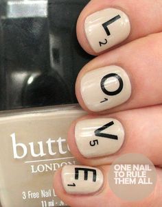 valentine's day nails, creative nail inspiration, love nails, nail polish, nail art, valentines day manicures Word Love, I Love Nails, Cute Nail Designs, Nail Art Inspiration, Creative Nails, Manicure E Pedicure, Valentine's Day Nails, Valentines Nails, Nail Wraps