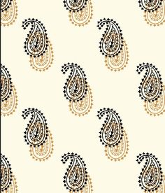 a white background with black and brown paisley designs on it's sides, all in different colors