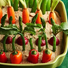 carrots, celery and other vegetables are arranged in the shape of a face