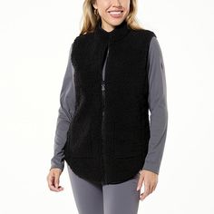 Joy CleanBoss Performance Sherpa & Scuba Reversible Vest  Fashion and functionality come together in this fresh and fabulous vest made with antimicrobial technology that inhibits the growth of odor-causing bacteria. And it's reversible, too. One side is cozy sherpa and the other side is comfy knit, so you choose the look that suits your mood or style. Scuba Knit, Technology Fashion, Reversible Vest, Innovative Technology, Vest Fashion, Knit Fashion, Come Together, The Other Side, Outerwear Jackets