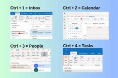 four different screens showing how to use the calendar