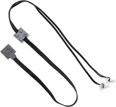 two black lanyards are attached to each other