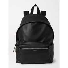 SAINT LAURENT's 'City' bag is a truly elevated take on a trusty backpack. It's made from leather with a breathable fabric back section and is equipped with a handy headphone port at the top. The front pocket allows you to keep a wallet or your keys close by, while the capacious interior will comfortably fit a spare change of shoes or a laptop. Wear it with: SAINT LAURENT Sweater, SAINT LAURENT Jeans, SAINT LAURENT Sneakers, SAINT LAURENT Sunglasses. Designer Leather Backpack With Leather Trim, Designer Everyday Backpack With Leather Handles, Designer Backpack With Leather Handles For Everyday, Designer Travel Backpack With Leather Handles, Luxury Leather Backpack For Commuting, Designer Backpack With Leather Trim, Luxury Commuting Bags With Leather Trim, Luxury Bags With Leather Trim For Commuting, Designer Backpack With Leather Trim For Daily Use