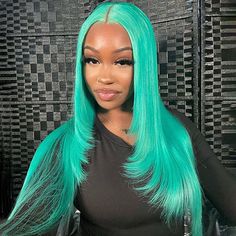 Product Details Brand Name Geeta Hair Hair Texture Layered Straight Wig Wig Color Mint Green Wigs Human Hair Tape Brazilian Hair Hair Length 16-30Inch Lace Size 13x4 Lace Front Wig/4x4 lace closure Material Grade Brazilian Virgin Hair Density 150% 180% 250% Density Wig Size Average 21.5-22.5 Inch Head Circumference Straps Adjustable Lasting For 1 More Year Can Be Dyed And Bleached Yes Hair Advantage No Shedding,Tangle Free, Soft,Bouncy Shipping Shipped within 24-48 hours，5-7 Bussiness days arriv Iyla Juice, Mint Green Wig Black Women, Green Wigs Black Women, Birthday Hairdo, Coloured Wigs Black Women, Bday Hairstyles, Layered Straight Hair, Blueberry Hair, Tick List