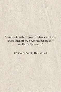 a piece of paper with an image of a man on it and the words fear made his love grow to fear was to live and to