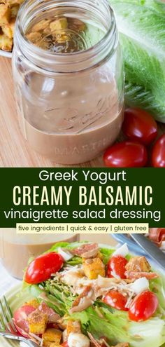 this creamy balsamic vinaie salad dressing is the perfect side dish for any meal