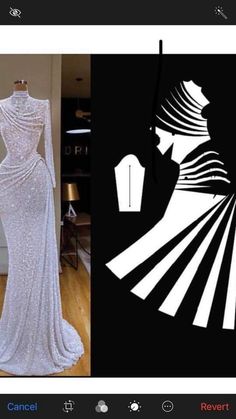 an image of a woman in a dress on the left and another photo of a mannequin on the right