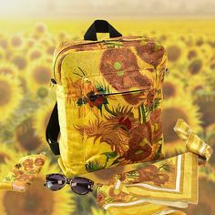 "Our modificated rucksack design with and more space inside more pockets. Unique bag with your favourite artwork on It. What can be better? Classic paintings on your shoulders. ◉ Backpack sizes is 12,6\" x 15,7\" x 3,1\" (32 x 40 x 8 cm (10 L)) ◉ Composition: 100% Polyester ◉ Care: Gentle machine wash (30oC - 40oC). Backpack is widely usable accessory, no doubt! It is great for your daily trips to work, school, to pack your stuff for short weekend getaways, beach day and so on. This velour backp Yellow Summer Travel Backpack, Summer Standard Backpack For On-the-go, Summer Standard Backpack, Yellow Rectangular Backpack, Summer On-the-go Standard Backpack, Yellow Summer Backpack For Everyday Use, Yellow Backpack For Everyday Summer Use, Yellow Summer Backpack, Bag Painting