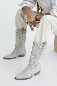 We The Free Montage Tall Boots | Free People Free People White Boot, Free People White Boots, Distressed Leather, Boot Shop, Tall Boots, Low Heels, Boho Outfits, Leather Boots, Free People