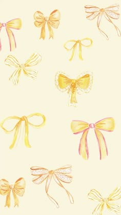 watercolor bows on white background