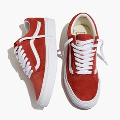 Vans Unisex Old Skool Lace-Up Sneakers In Burnt Brick Suede New In Box *Box Is Damaged, See Photos Women’s 8 (Men’s 6.5) Suede Vans, Vans Old School, Old School Vans, Vans Hi, Checkered Vans, Red Vans, Blue Vans, Vans Red, Top Sneakers Women