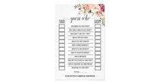 a printable guest sign with flowers on it