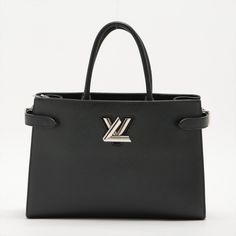 Louis Vuitton Epi Twist Tote - Black With Silver Hardware M54810 Item # - 70 Louis Vuitton Twist Mm Black, Brands Outlet, Silver Hardware, Bags Handbags, Shoe Accessories, Gift Card, Louis Vuitton, Bag Lady, Twist