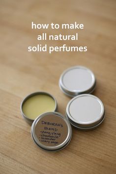 How to Make Solid Perfumes- step by step guide with photos on making all natural perfumes from essential oils Perfume With Essential Oils, Beeswax Recipes, Essential Oil Perfumes Recipes, Homemade Perfume, Săpunuri Handmade, Perfume Recipes, Diy Kosmetik, Diy Perfume, Diy Cosmetics