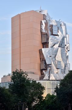 a large building that has been designed to look like a face