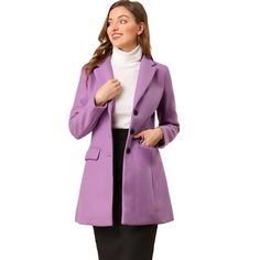 Lilac Coat, Winter Overcoat, Silhouette Dress, Lapel Coat, Winter Outwear, Longline Coat, Long Winter Coats, Feminine Chic, Fashion Cover