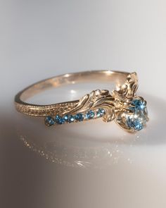 Blue Celestial Rings With Accent Stones, Celestial Blue Rings With Accent Stones, Luxury Blue Moonstone Wedding Ring, Aqua Ring, Headpiece Jewelry, Magical Jewelry, Moon Ring, Crystal Tiaras, Dream Engagement