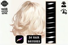 Procreate Brushes: Hair Mastery Pack, Versatile Brushes for Any Art Style, Realistic and Stylized Hair Effects Art Style Realistic, Stylized Hair, Procreate Brushes Download, Best Procreate Brushes, Drawing Help