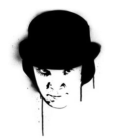 a black and white drawing of a person wearing a hat