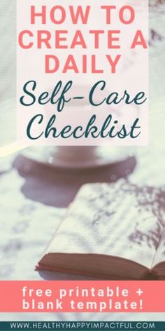 Create a self-care checklist! Includes free printables! Simple things to do for daily mental health! How you live your day is how you live you life. It impacts every aspect of your future! Add structure to make self care a habit. #selfcare #checklist #selfcarechecklist #habit Selfcare Checklist, Miracle Morning, Daily Rituals, Growth Quotes, Prenatal Vitamins