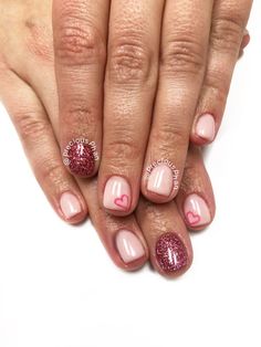 Valentine’s Day Manicure Short Nails, Simple Classy Valentines Day Nails, Valentines Days Nail Ideas, Valentines Nails Powder Dip, Easy Nail Designs Valentines, Shellac Nails Valentines Day, Pre Valentine Nails, Low Key Valentines Nails, Valentines Gel Nails Ideas Simple