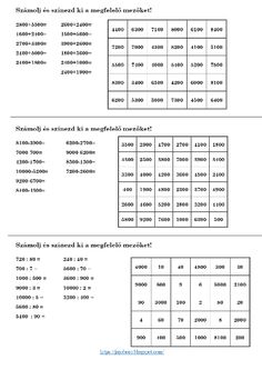 two rows of numbers are shown in the table