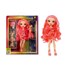 a doll with red hair is next to a box