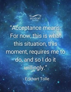 the quote from echant tolle on space