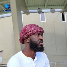 Male halo turban 👳🏿♀️ Made out of stretchable knitted material. Cool on the head and also can be used to lay down hair. You can style it multiple ways this is just one of them. Also unisex It arrives in 72x24 length material which means you would have to tie it to your fitting on your head! No problem very easy! 😇How to tie? Watch This Quick Video! https://www.youtube.com/watch?v=7vBSvOsq6Ac Dark Burgundy, Turban Style, Look In The Mirror, No Problem, Skull Cap, Head Wraps, Your Head, Making Out, Halo