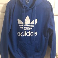 Adidas Hoodie, Never Worn Still With The Tags, Ordered This A While Ago And Decided It Wasn’t A Nice Color On Me. Blue Sportswear Hoodie For Spring, Blue Cotton Adidas Hoodie, Blue Adidas Sportswear Hoodie, Adidas Blue Hoodie Sportswear, Adidas Blue Sweatshirt For Winter, Adidas Blue Winter Sweatshirt, Blue Adidas Casual Sweatshirt, Blue Adidas Hooded Sweatshirt, Blue Hooded Adidas Sweatshirt