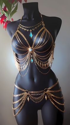 Body Jewelry Outfit, Beaded Foot Jewelry, Cochella Outfits, Rave Festival Outfits, Preformance Outfits, Estilo Hippie, Dress Design Sketches, Belly Dance Costumes