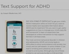 Text Support for ADHD - CHADD Psychiatric Services, Massachusetts General Hospital, Scientific Articles, Behavior Disorder, Low Mood, Harvard Medical School, Digital Health, Primary Care, Psychiatry