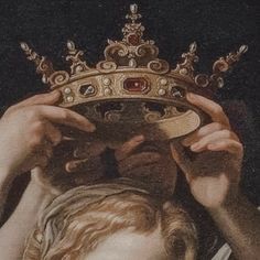 a painting of a woman with a crown on her head