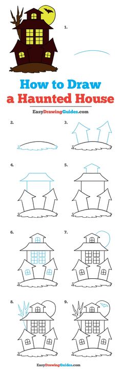 how to draw a house for kids with easy step - by - step drawing instructions