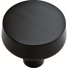 Soft Modern 1-3/8 in. (38 mm) Matte Black Round Cabinet Knob - Super Arbor Maine Kitchen, Modern Cabinet Knobs, Black Kitchen Island, Round Cabinet, Dark Wood Cabinets, Money Pit, Kitchen Knobs, Kitschy Kitchen, Black Cabinet