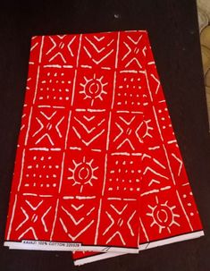 6 yards African Ankara/kentr print 100%  cotton. Multi color kente white and red print NOTE; the color can be slightly different due to the light setting up Kente Fabric, Ankara Print, African Ankara, African Style, African Attire, African Fabric, White And Red, Black Print, African Fashion