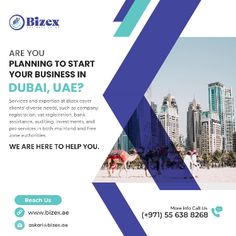 an advertisement for a business in dubai