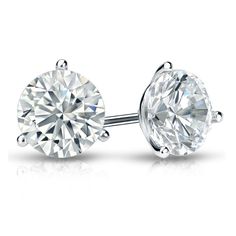 3-Prong Martini set diamond stud earrings make a stylish statement in beauty. These platinum stud earrings sparkle with a total weight of 1.50 ct. of sparkling round natural diamonds and are available with push-back or screw back . Black Diamond Pendant, Martini Set, Black Diamond Studs, Halo Diamond Earrings, Solitaire Diamond Pendant, Diamond Earrings Studs Round, Colored Diamond Rings, White Gold Earrings Studs, White Gold Studs