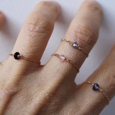 Chain Ring. Gemstone Ring. Stacking Ring. Gold Filled/ Rose - Etsy Cyprus Simple 14k Rose Gold Filled Jewelry, Simple Rose Gold 14k Gold-filled Jewelry, Delicate Rose Gold Sterling Silver Crystal Ring, Adjustable Rose Gold Birthstone Ring For Everyday, Dainty Rose Gold Crystal Ring In 14k Gold, Minimalist Faceted Rose Gold Jewelry, Everyday Rose Gold Gemstone Rings, Adjustable Rose Gold Crystal Ring With Birthstone, Minimalist Faceted Promise Ring